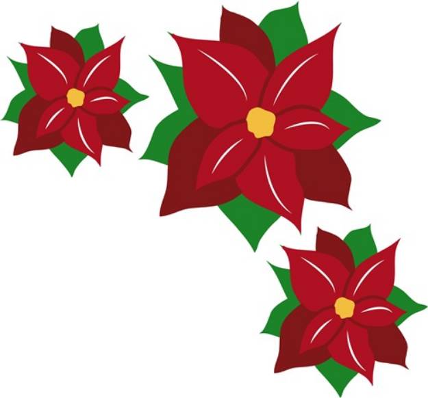 Picture of Poinsettias SVG File