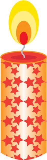 Picture of Holiday Candle SVG File