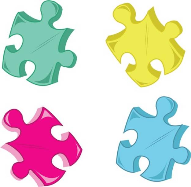 Picture of Puzzle Pieces SVG File