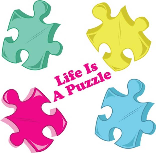 Picture of Life Is A Puzzle SVG File