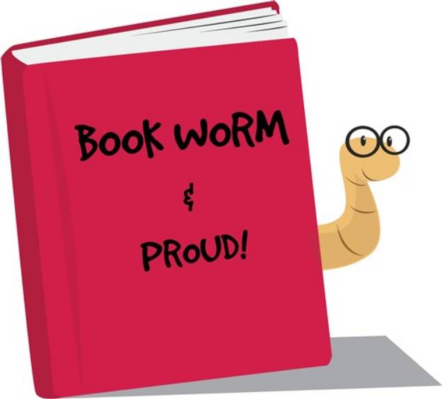 Picture of Proud Book Worm SVG File