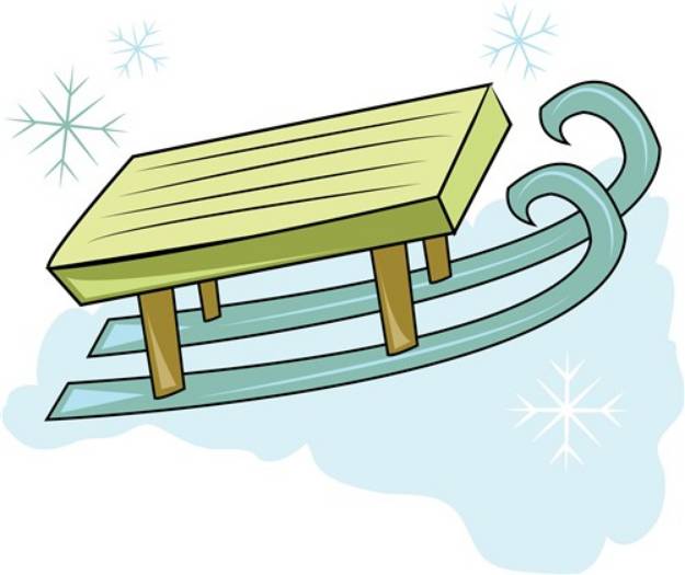 Picture of Snow Sled SVG File