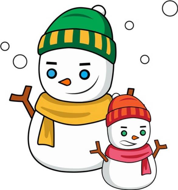 Picture of Winter Snowmen SVG File