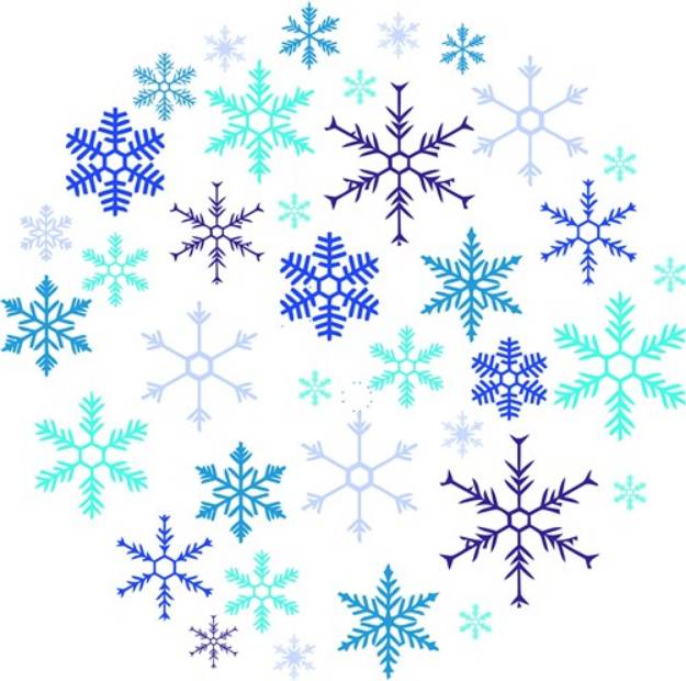 Picture of Snowflake Ball SVG File