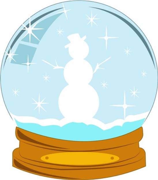 Picture of Snowman Globe SVG File