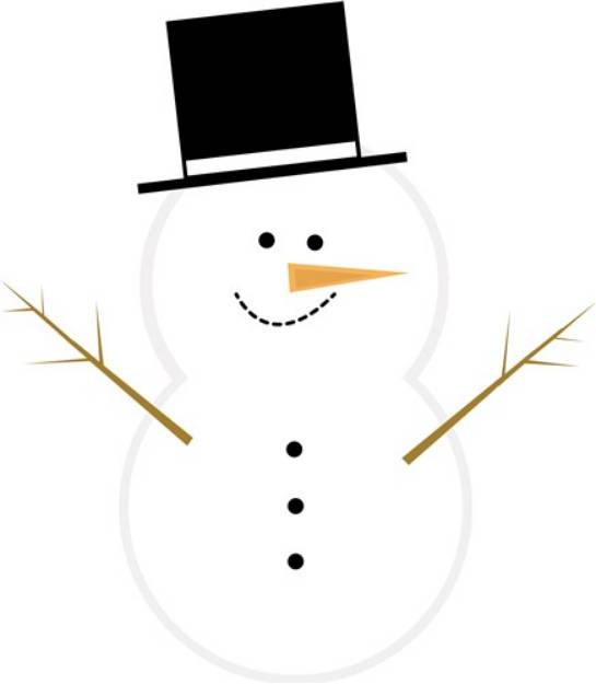 Picture of Happy Snowman SVG File