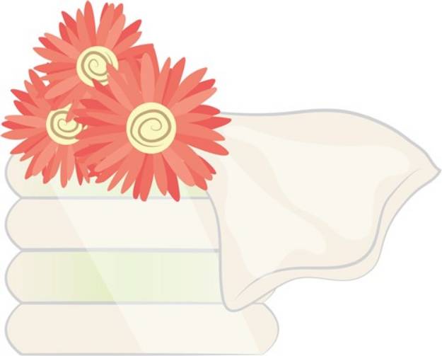 Picture of Floral Towels SVG File