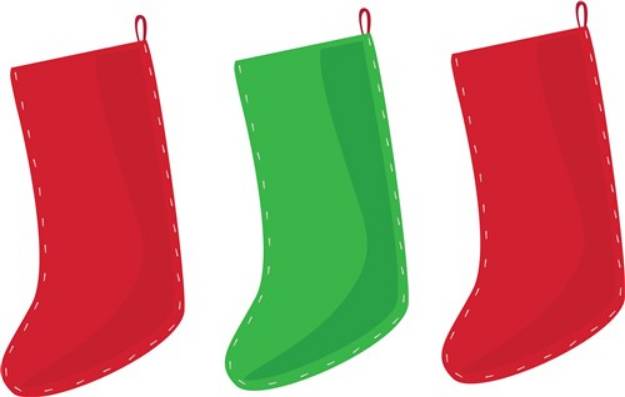 Picture of Three Stockings SVG File