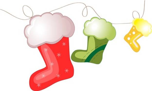 Picture of Fluffy Stockings SVG File