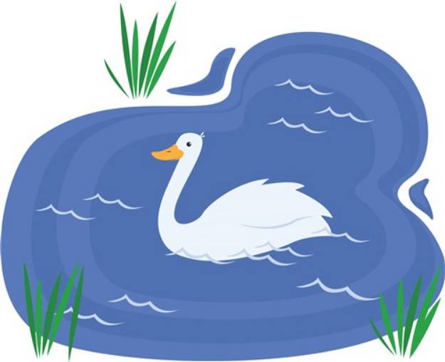 Picture of Swan Pond SVG File
