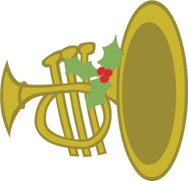 Picture of Xmas Horn SVG File