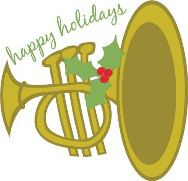 Picture of Holiday Trumpet SVG File