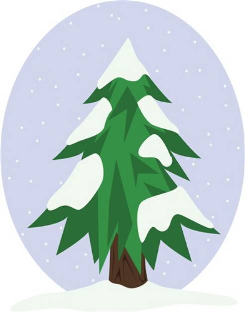 Picture of Snowy Tree SVG File