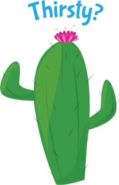 Picture of Thirsty Cactus SVG File