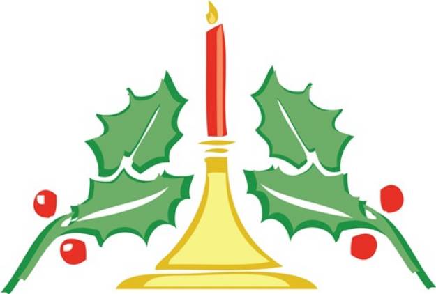 Picture of Xmas Candle SVG File