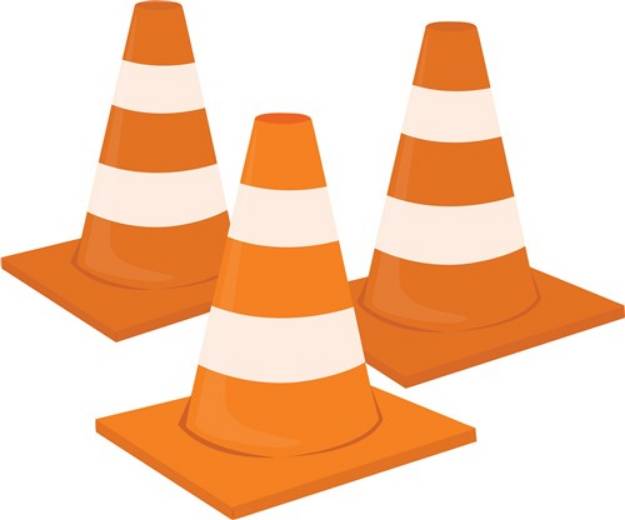 Picture of Traffic Cones SVG File