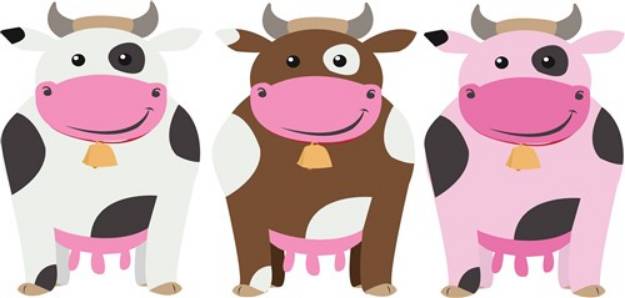 Picture of Three Cows SVG File