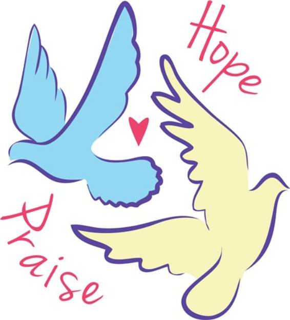 Picture of Hope Doves SVG File