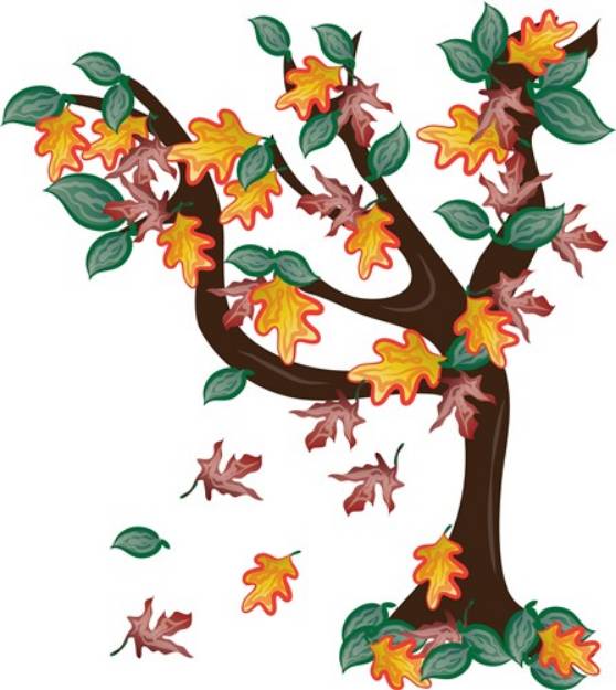 Picture of Autumn Tree SVG File