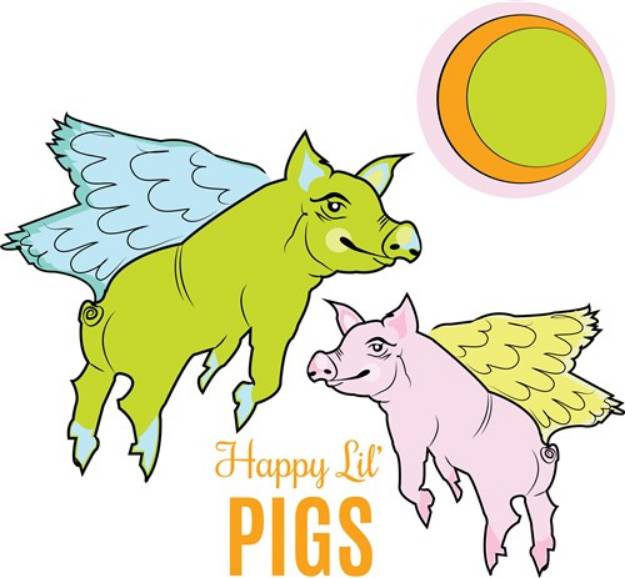 Picture of Happy Pigs SVG File