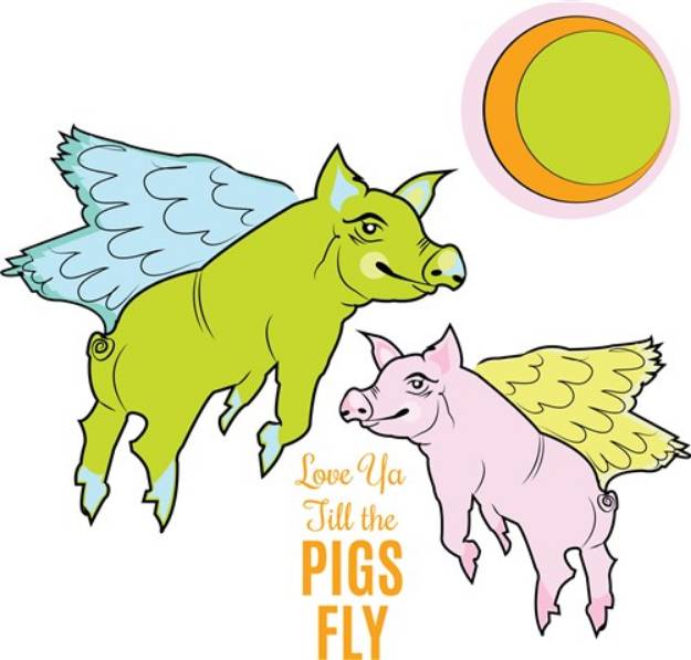 Picture of Pigs Fly SVG File