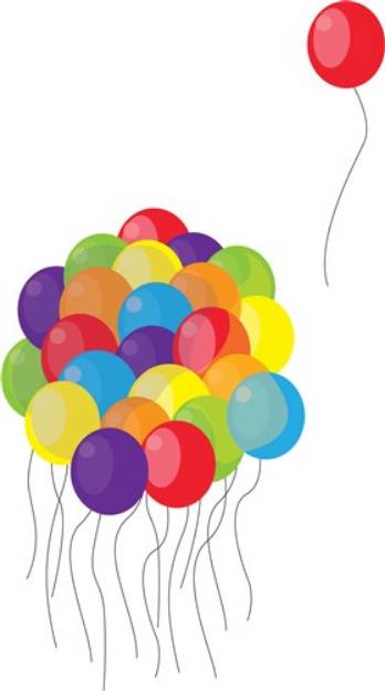 Picture of Bunch Of Balloons SVG File