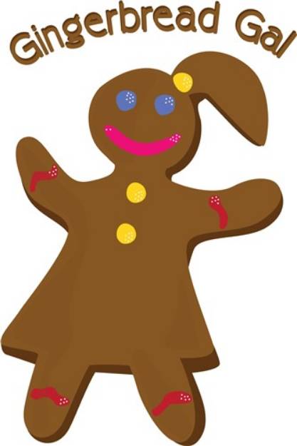Picture of Gingerbread Gal SVG File