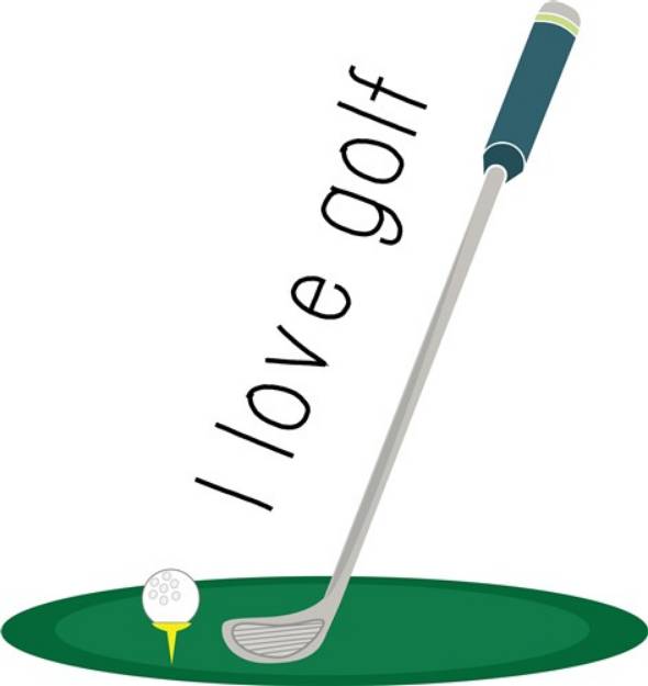 Picture of Love Golf SVG File
