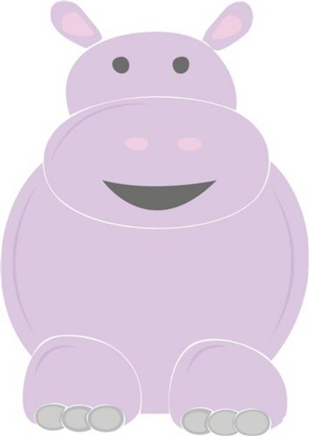 Picture of Cartoon Hippo SVG File
