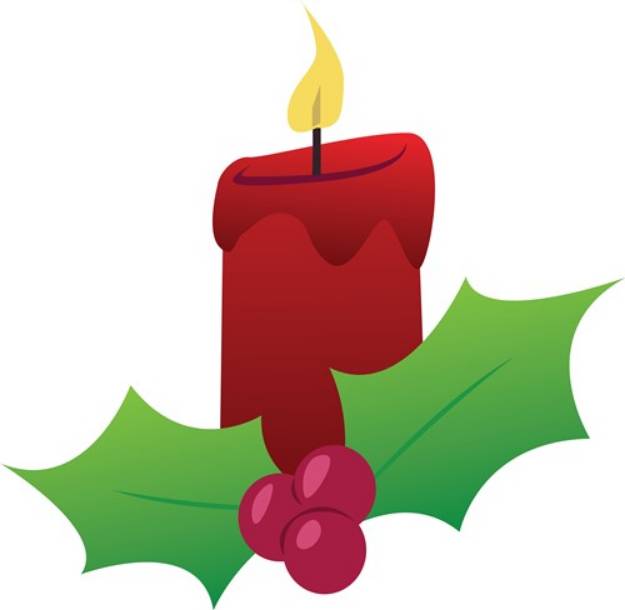 Picture of Xmas Candle SVG File