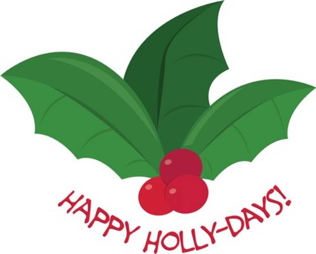 Picture of Happy Holly-days SVG File