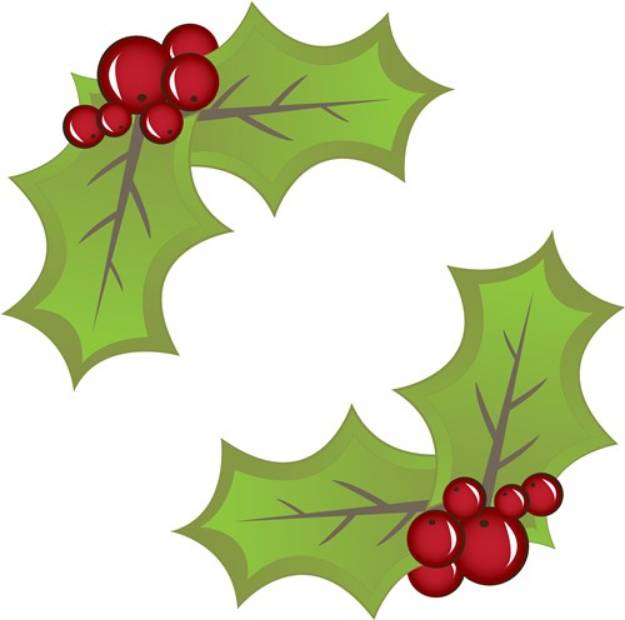 Picture of Xmas Holly SVG File