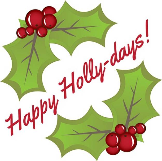 Picture of Holly-days SVG File