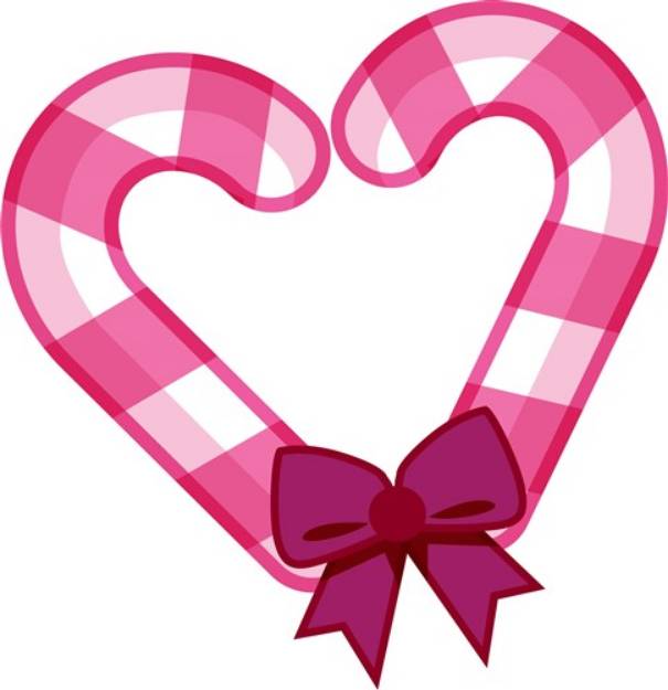 Picture of Candy Cane Heart SVG File