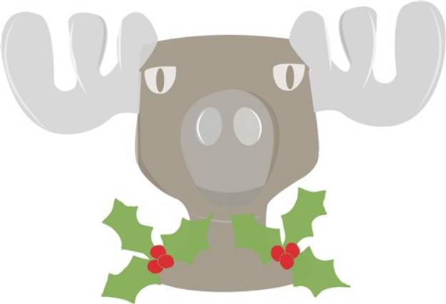 Picture of Xmas Moose SVG File