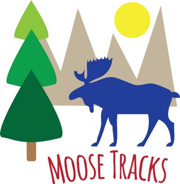 Picture of Moose Tracks SVG File