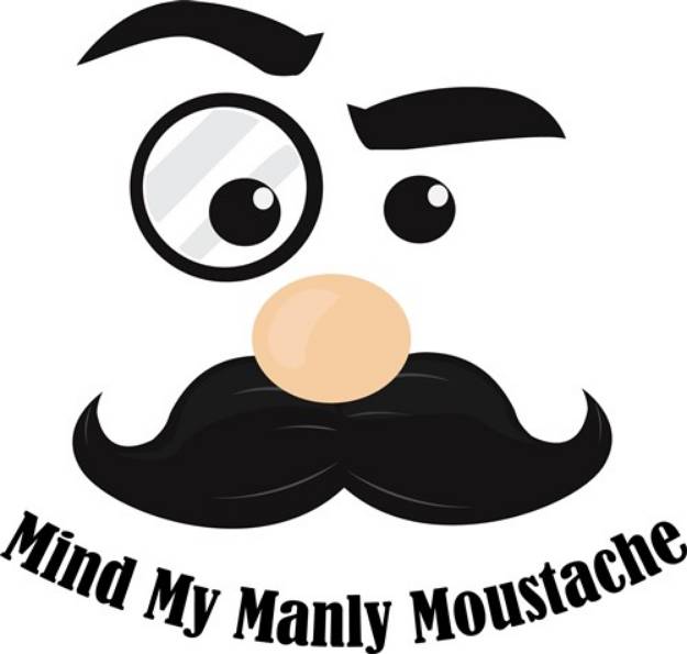 Picture of Manly Moustche SVG File