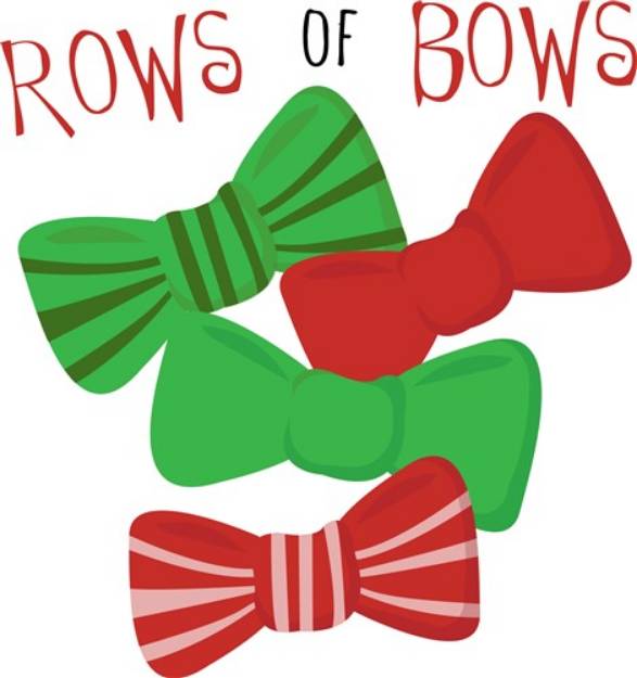 Picture of Rows Of Bows SVG File