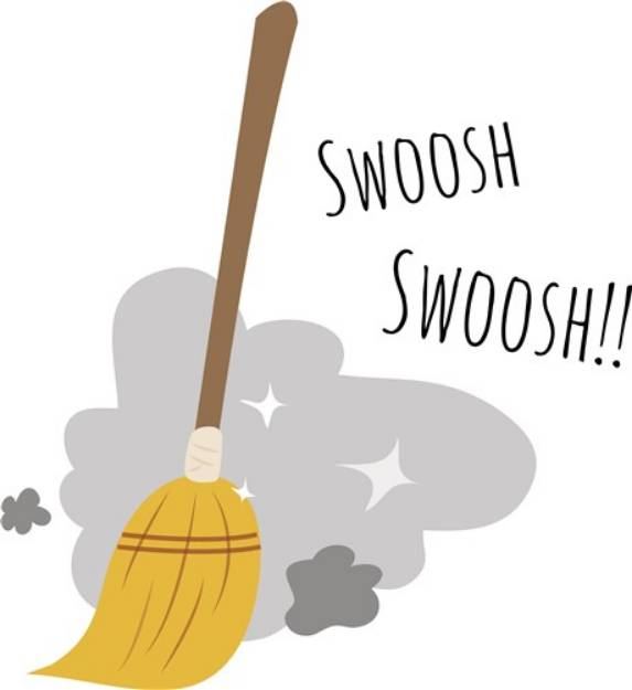 Picture of Swoosh Broom SVG File
