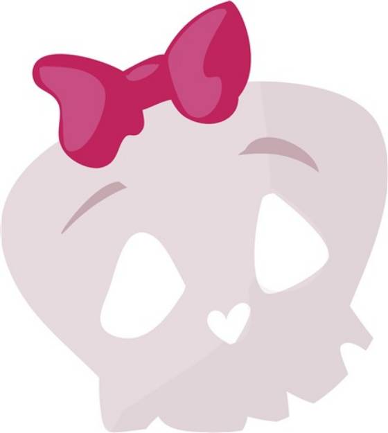Picture of Girly Skull SVG File