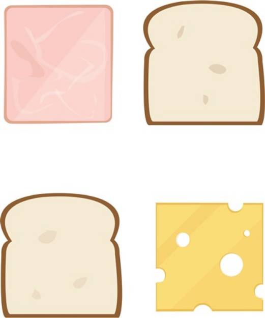 Picture of Ham Sandwich SVG File