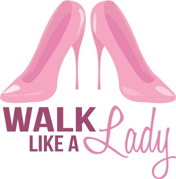 Picture of Walk Like Lady SVG File