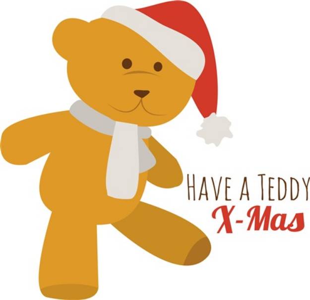 Picture of A Teddy Xmas SVG File