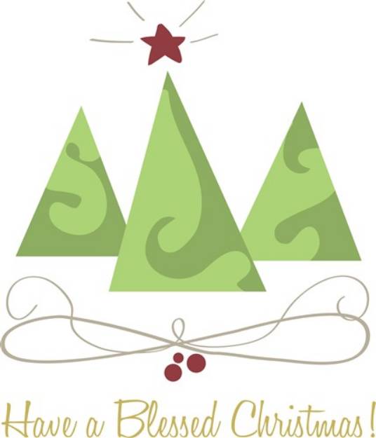 Picture of Blessed Christmas SVG File