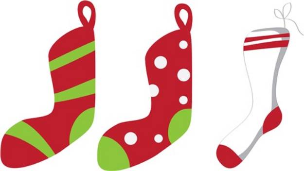 Picture of Holiday Stockings SVG File