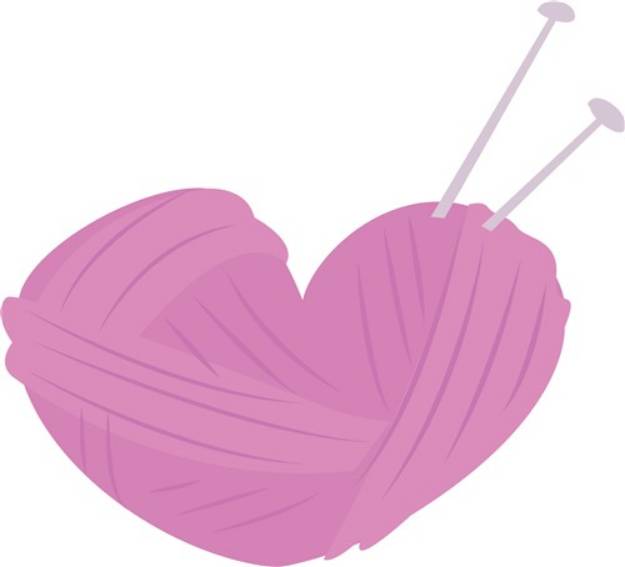 Picture of Knitting Heart SVG File