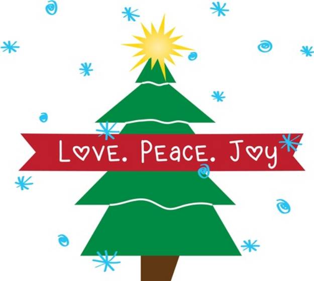 Picture of Love Peace Joy SVG File