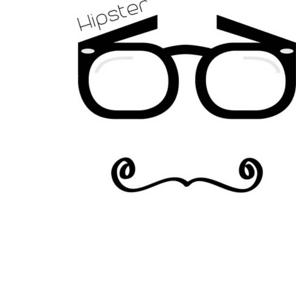 Picture of Hipster Glasses SVG File