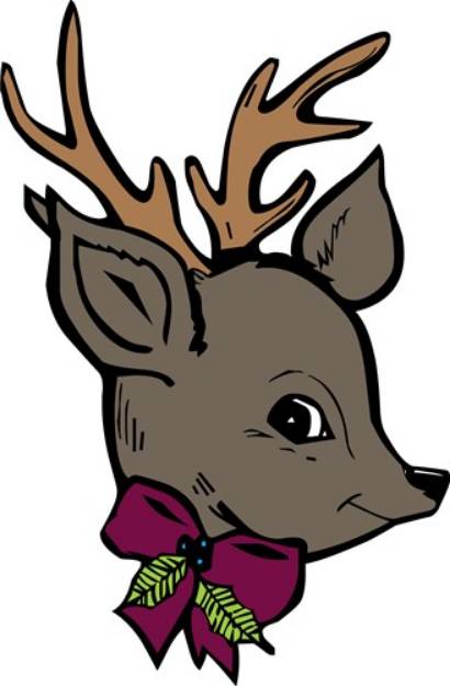 Picture of Reindeer Head SVG File