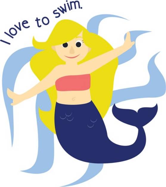 Picture of Love To Swim SVG File